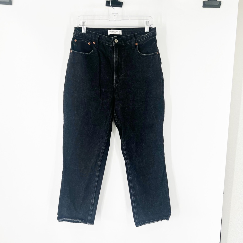 Abercrombie & Fitch Curve Love The Ankle Straight Jeans Ultra High Rise